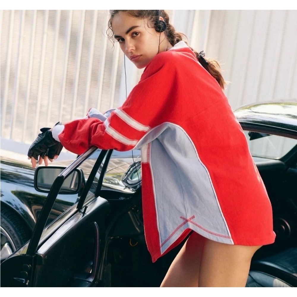 NEW Free People | FP Movement Rugby-Ready Layer in Winterberry Combo Sz Small - Picture 4 of 10